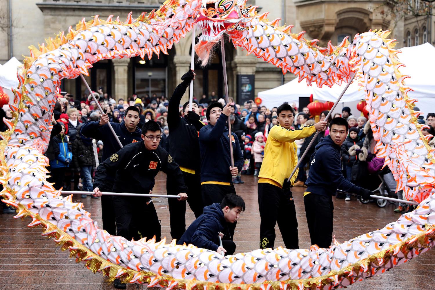 A scene from the 2020 Chinese New Year in Luxembourg City A scene from the 2020 Chinese New Year in Luxembourg City